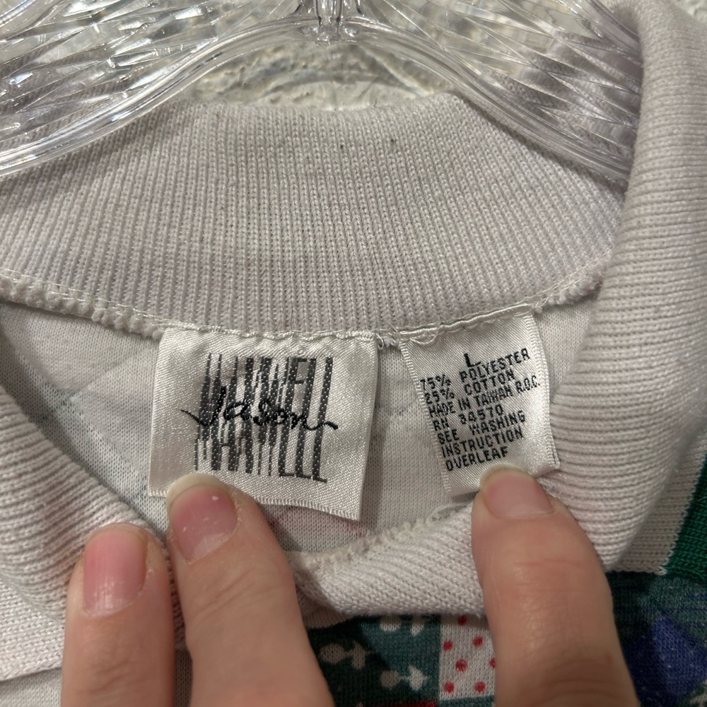 Granny Sweatshirt Vintage Patchwork Patterned Qui… - image 3